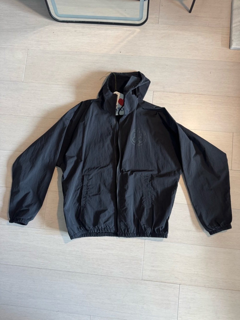 Yeezy Black Hooded Windbreaker Jacket